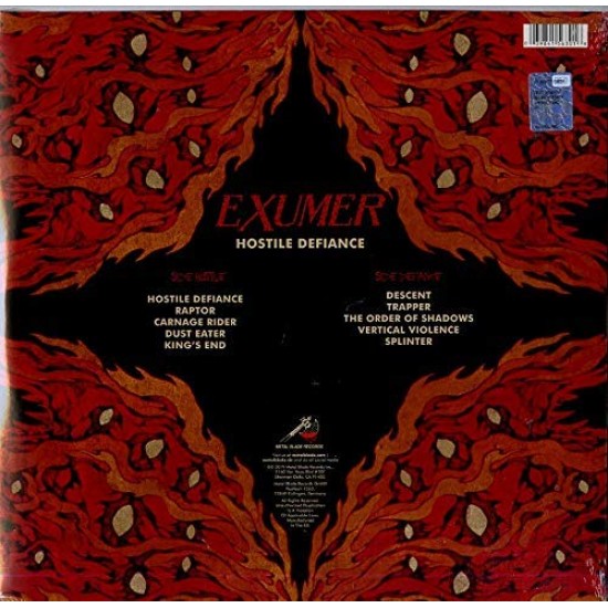 Exumer ‎– Hostile Defiance Plak LP