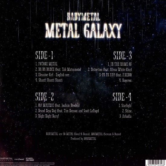 Babymetal ‎– Metal Galaxy Plak 2 LP