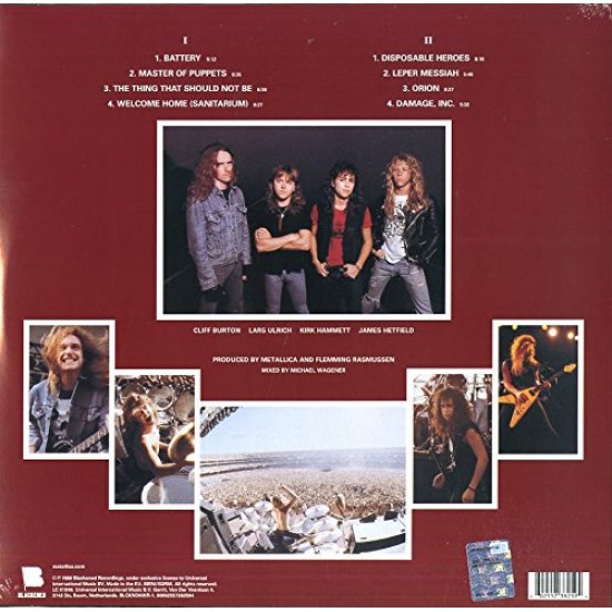 Metallica ‎– Master Of Puppets Plak LP