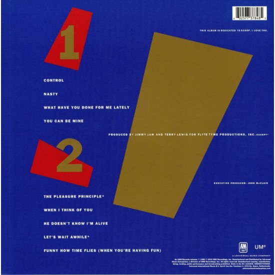 Janet Jackson - Control (Kırmızı Renkli) Plak LP
