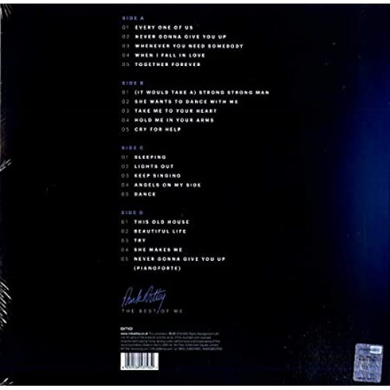 Rick Astley - The Best Of Me (Şeffaf Mavi Renkli) Plak 2 LP