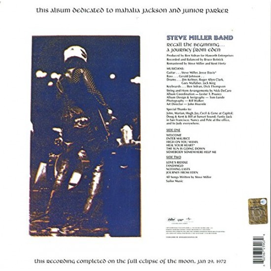Steve Miller Band ‎– Recall The Beginning...A Journey From Eden Plak LP