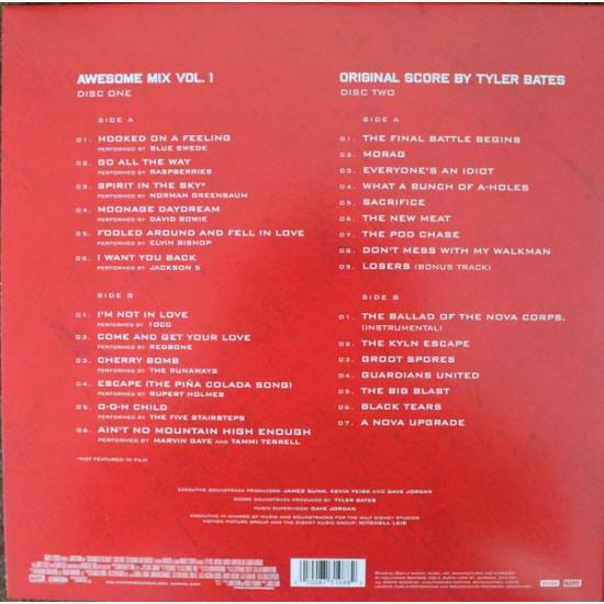 Guardians Of The Galaxy 1 (Deluxe) Soundtrack Plak 2 LP