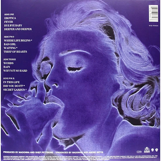 Madonna - Erotica (White) Plak 2 LP