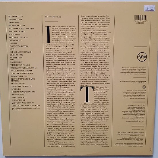 Ella Fitzgerald ‎– The George And Ira... Plak LP * İKİNCİ EL *