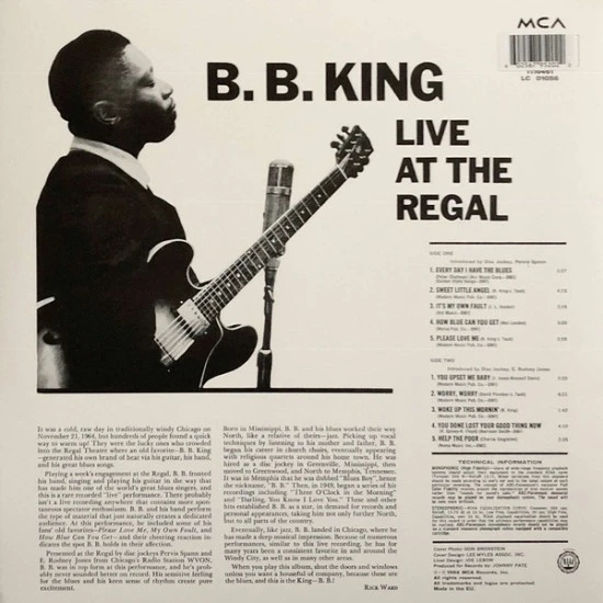 B.B. King ‎– Live At The Regal Plak LP (Sarı Renkli) (Limited Edition)