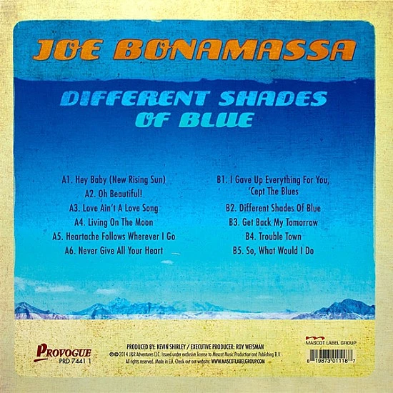 Joe Bonamassa ‎– Different Shades Of Blue Plak LP