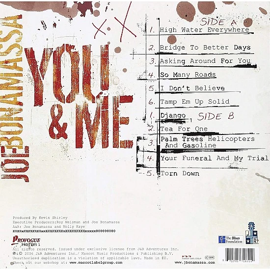 Joe Bonamassa ‎– You & Me Plak LP