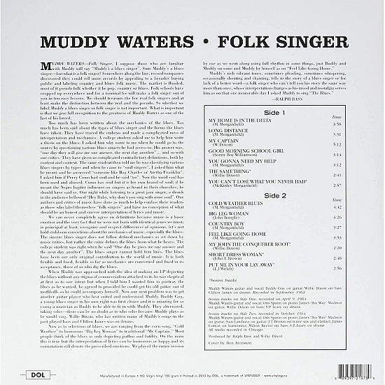 Muddy Waters ‎– Folk Singer Plak LP