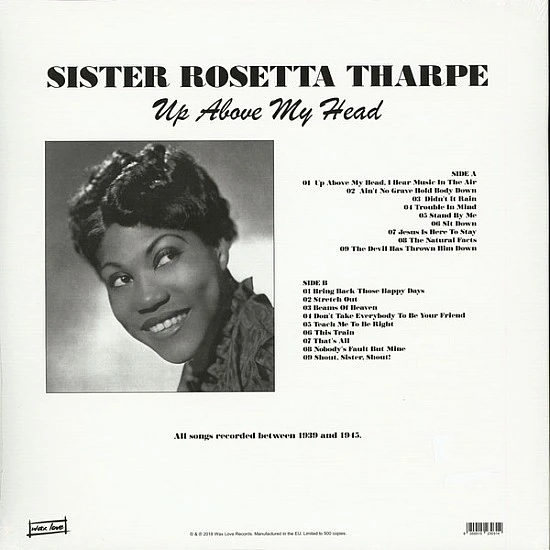 Sister Rosetta Tharpe ‎– Up Above My Head Plak LP