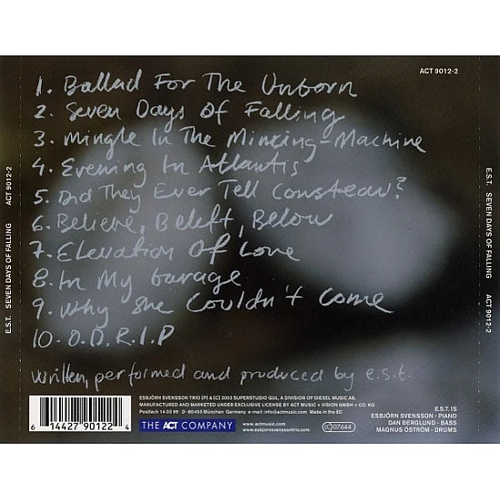 Esbjörn Svensson Trio - E.S.T. - Seven Days Of Falling CD