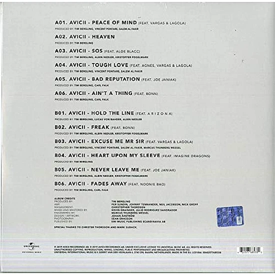 Avicii - Tim Plak LP