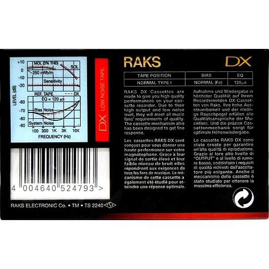 RAKS - DX 90 90'lık Boş Kaset
