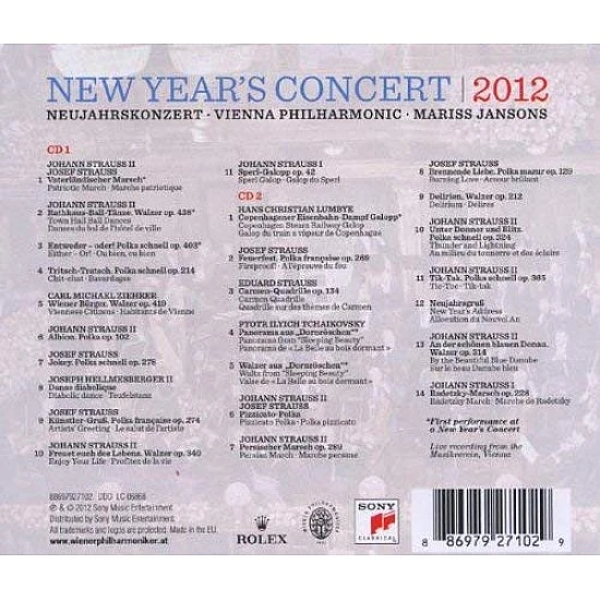 Wiener Philharmoniker - Mariss Jansons / New Year's Concert 2012 CD