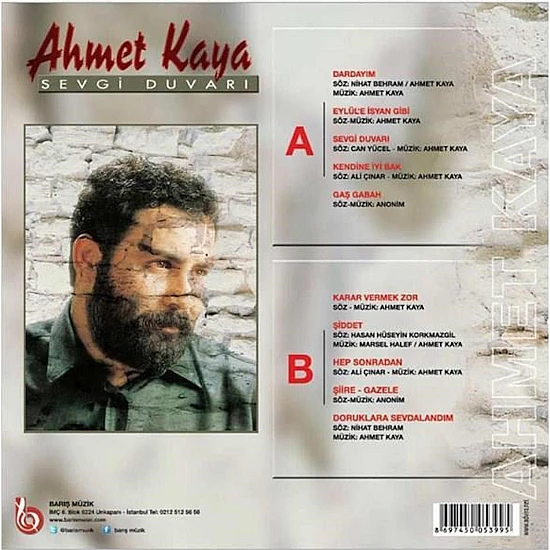 Ahmet Kaya - Sevgi Duvarı (Sınırlı - Kırmızı) Plak LP