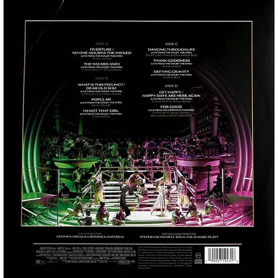 Ariana Grande - Wicked: One Wonderful Night (Live - Pink & Green Marbled) Soundtrack Plak 2 LP