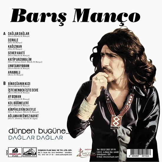 Barış Manço - Dünden Bugüne... Dağlar Dağlar (Renkli) Plak LP