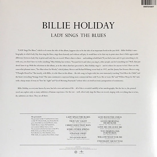 Billie Holiday - Lady Sings The Blues Caz Plak LP