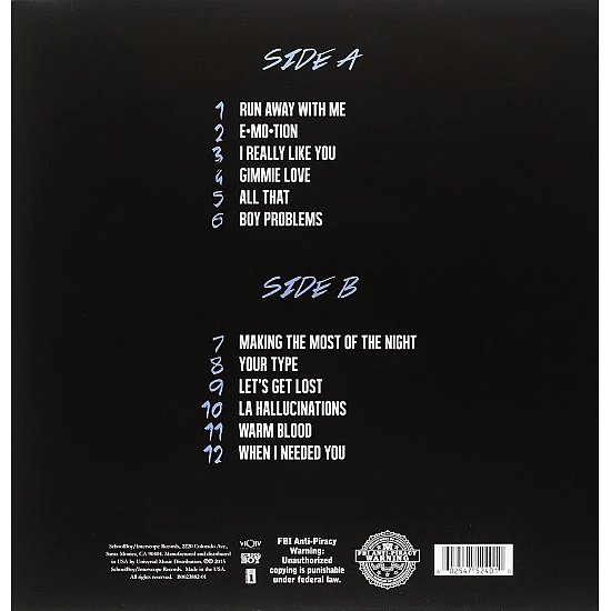 Carly Rae Jepsen - EMOTION Plak LP