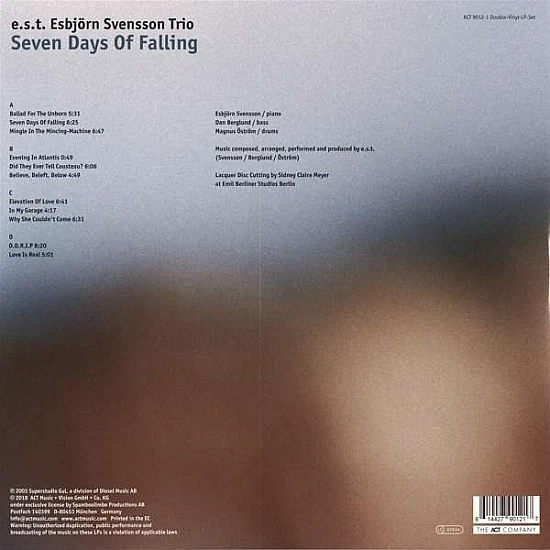 Esbjörn Svensson Trio - E.S.T. - Seven Days Of Falling (Transparan Yeşil Renkli) Plak 2 LP