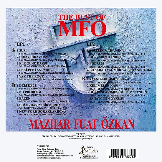 MFÖ / Mazhar Fuat Özkan - The Best Of MFÖ (Sarı Renkli) Plak 2 LP