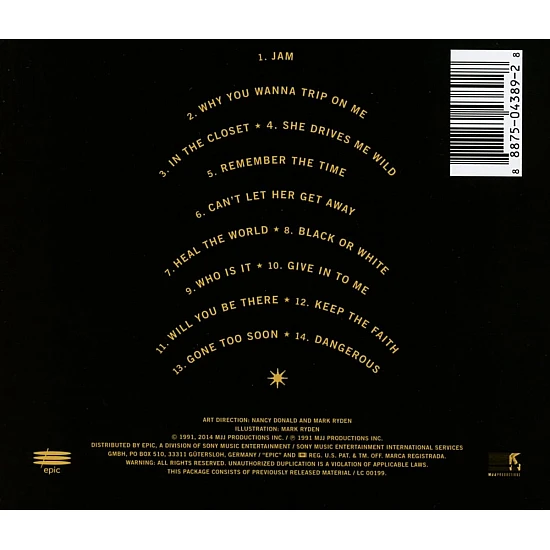 Michael Jackson - Dangerous CD