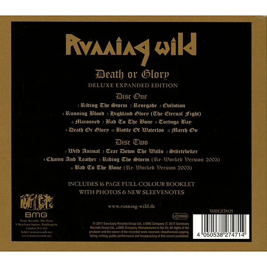Running Wild - Death Or Glory 2 CD