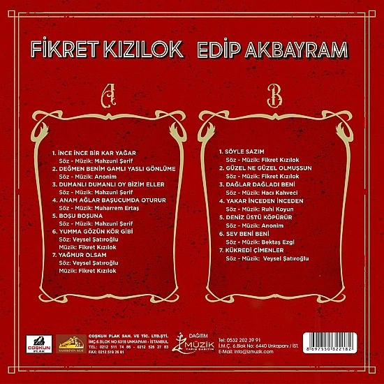 Fikret Kızılok - Edip Akbayram (Yeni Kapak) Plak LP