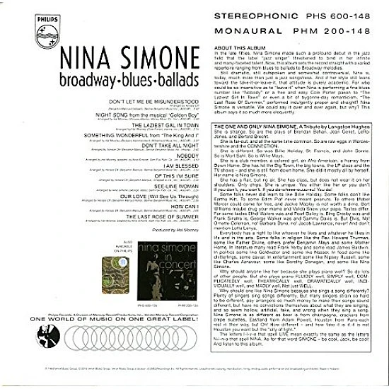 Nina Simone - Broadway Blues Ballads Caz Plak LP