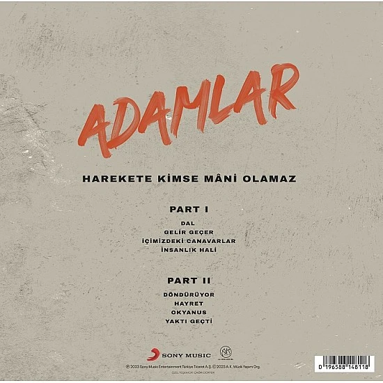 Adamlar  - Harekete Kimse Mâni Olamaz Plak LP