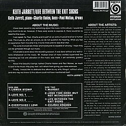 Keith Jarrett - Life Between The Exit Signs Caz Plak LP 