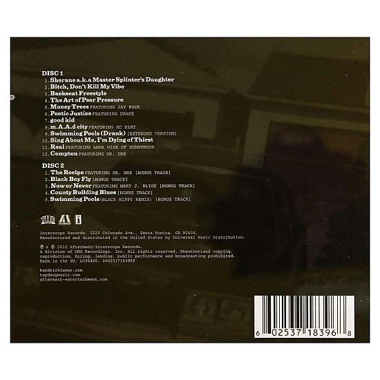Kendrick Lamar - Good Kid, M.A.A.d City 2 CD
