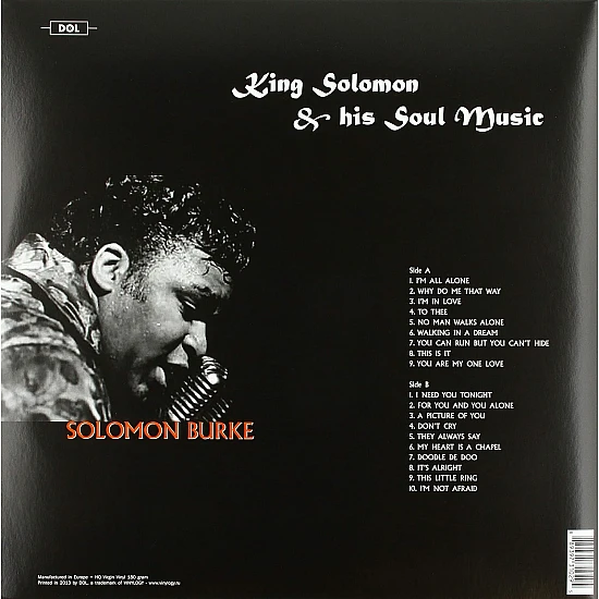 Solomon Burke - King Solomon & His Soul Music Plak LP