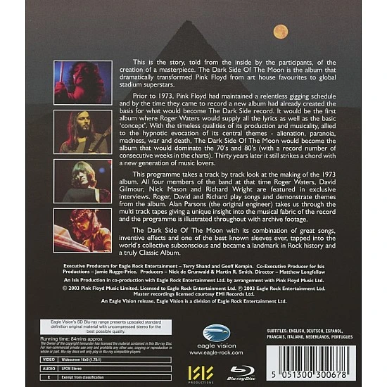 Pink Floyd - The Dark Side Of The Moon Blu-ray Disk
