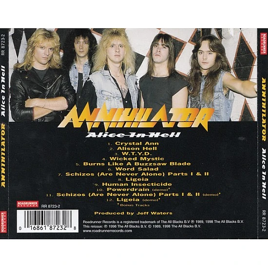 Annihilator - Alice In Hell CD