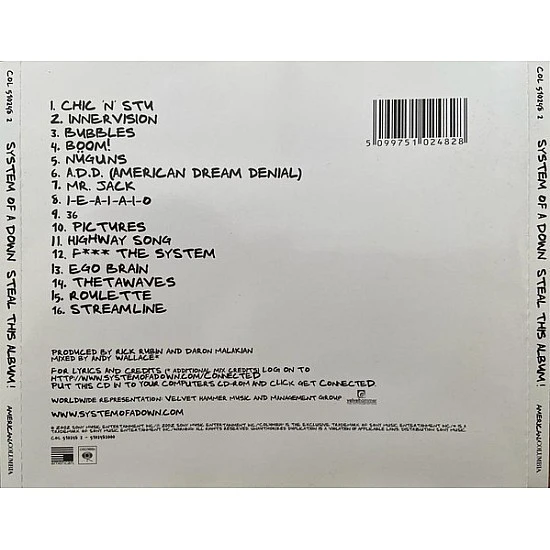 System Of A Down - Steal This Album CD
