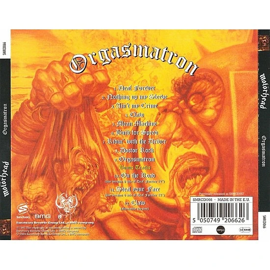 Motörhead - Orgasmatron CD
