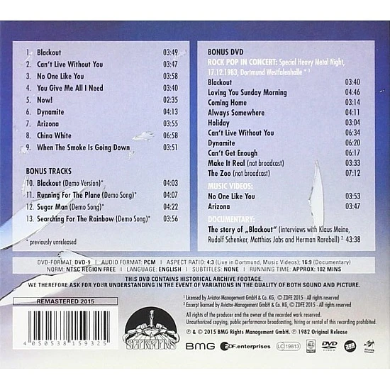 Scorpions - Blackout (50th Anniversary Deluxe Edition) CD + DVD