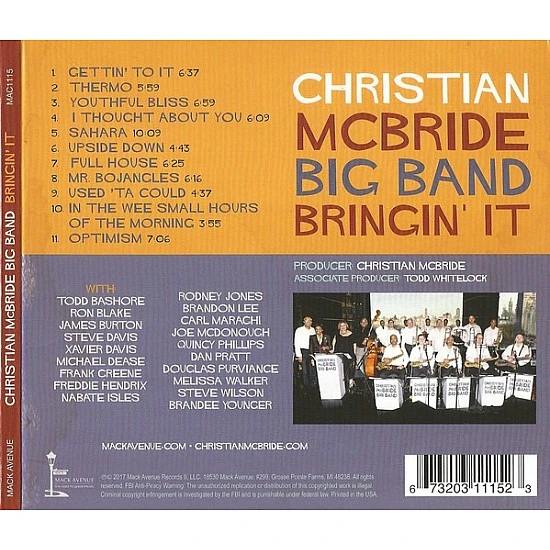 Christian McBride Big Band - Bringin' It CD