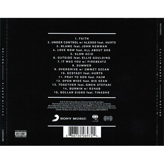 Calvin Harris - Motion CD