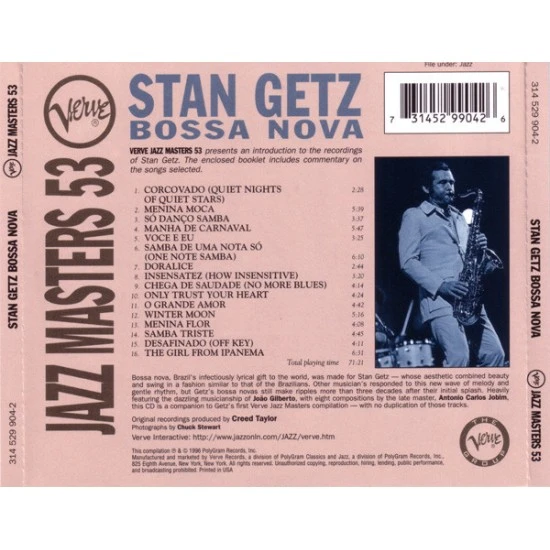 Stan Getz – Bossa Nova CD