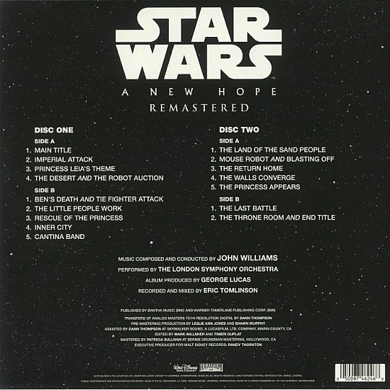 Star Wars - A New Hope Soundtrack Plak 2 LP