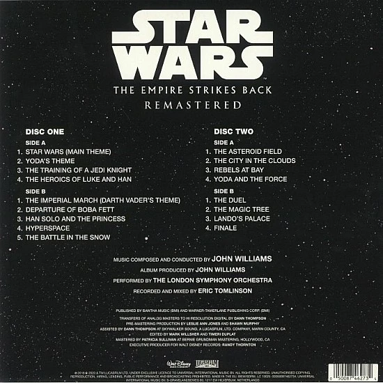 Star Wars: The Empire Strikes Back Film Müziği Plak 2 LP