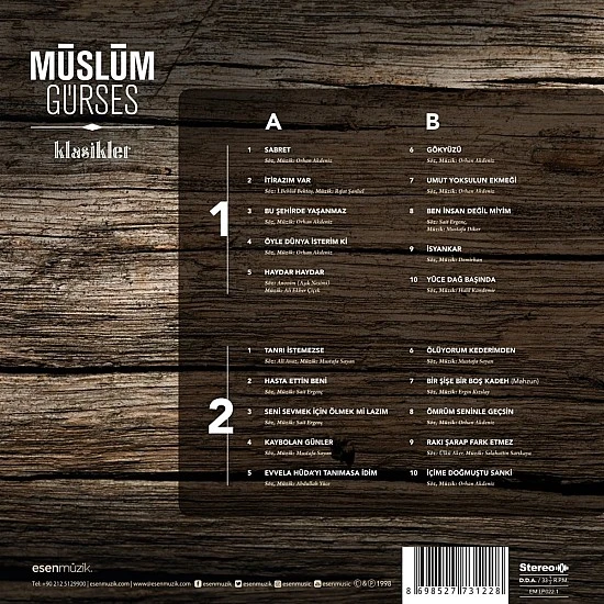 Müslüm Gürses - Klasikler Plak 2 LP