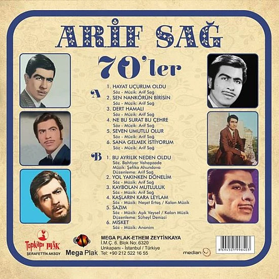 Arif Sağ - 1970'ler Plak LP
