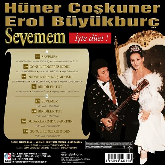 Hüner Coşkuner, Erol Büyükburç - Sevemem Plak LP