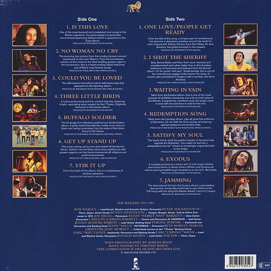 Bob Marley - Legend The Best of Bob Marley Plak LP