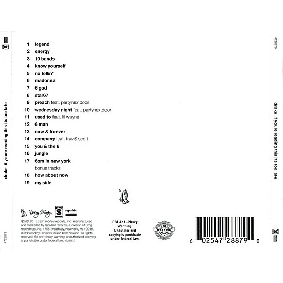 Drake - If You're Reading This It's Too Late CD