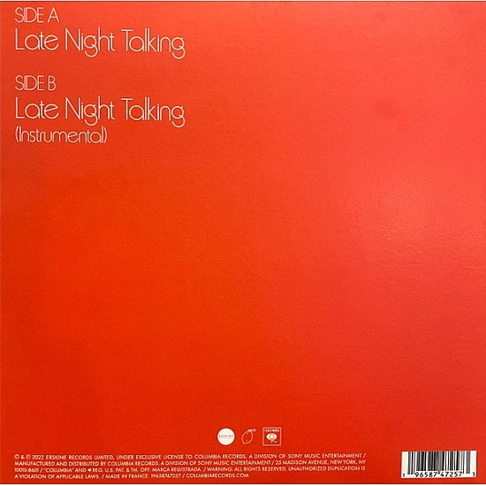 Harry Styles - Late Night Talking 45lik Plak