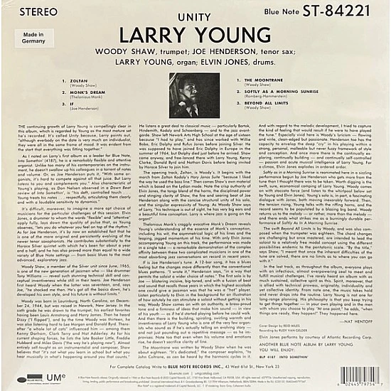 Larry Young - Unity Plak LP